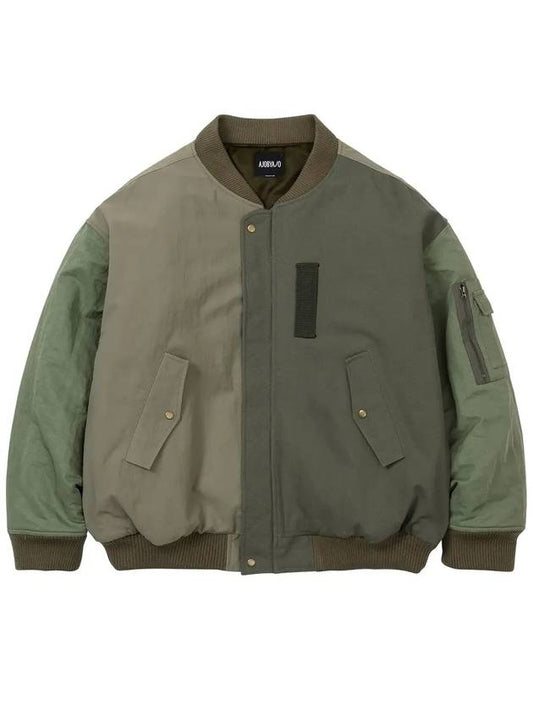 pour-fold nylon mix bomber jacket khaki - AJOBYAJO - BALAAN 2