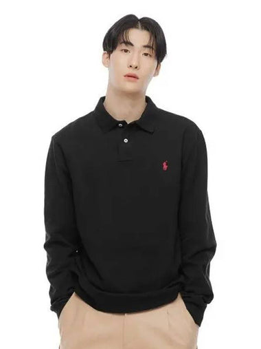 slim fit mesh polo black - POLO RALPH LAUREN - BALAAN 1