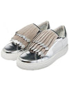 Women's Fringe Low Top Sneakers Silver - PHILIPPE MODEL - BALAAN 3