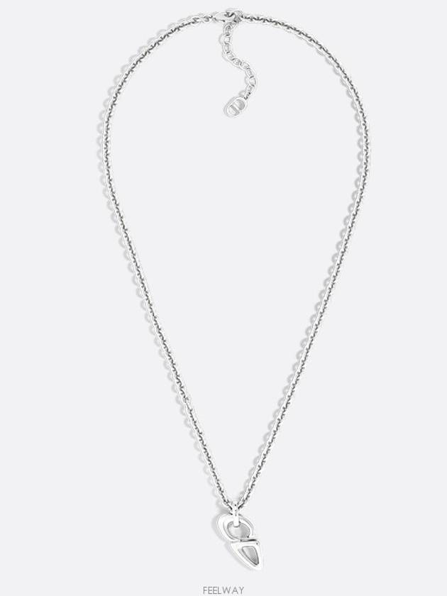 CD30 Pendant Necklace Silver Finish Brass - DIOR - BALAAN 2