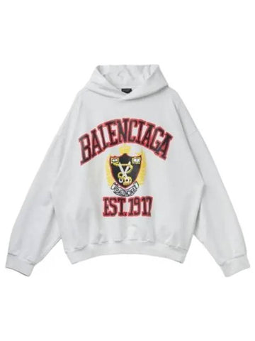 University logo hooded white t shirt hoodie - BALENCIAGA - BALAAN 1