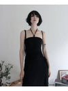 Shirring Strap Tube Dress BLACK Top Women s Long One Piece - RUBATI - BALAAN 3