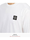 Chest Patch Long Sleeve T-Shirt White - STONE ISLAND - BALAAN 7