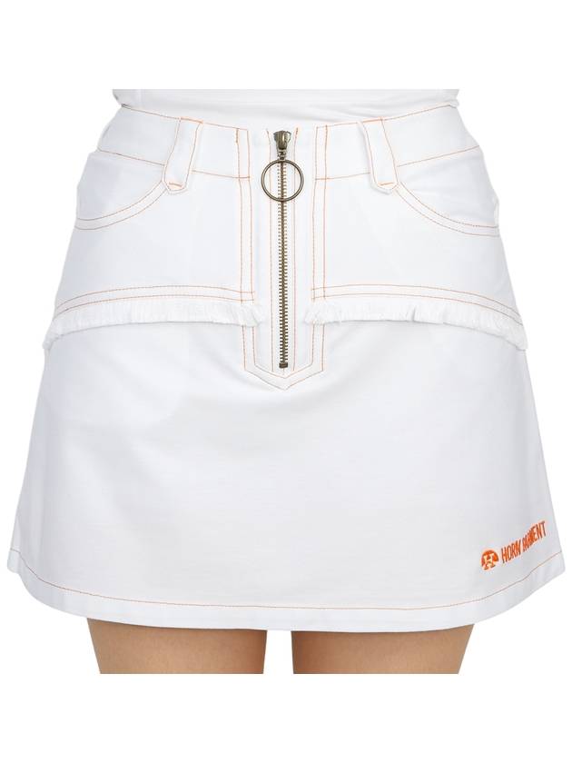 Women's Second Jersey Skirt White - HORN GARMENT - BALAAN 7