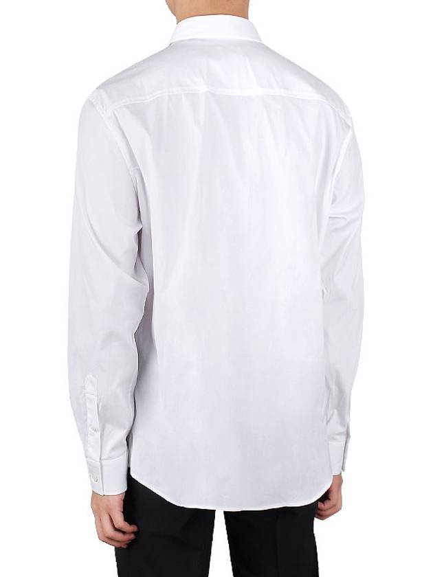 Men's Monogram Logo Long Sleeve Shirt White - BURBERRY - BALAAN 5