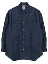 Button Up Denim Long Sleeve Shirt Blue - ACNE STUDIOS - BALAAN 1