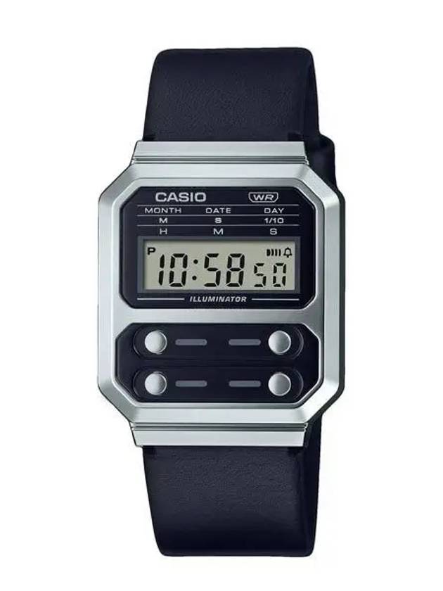 Leather Watch Electronic Vintage A100WEL1A - CASIO - BALAAN 2