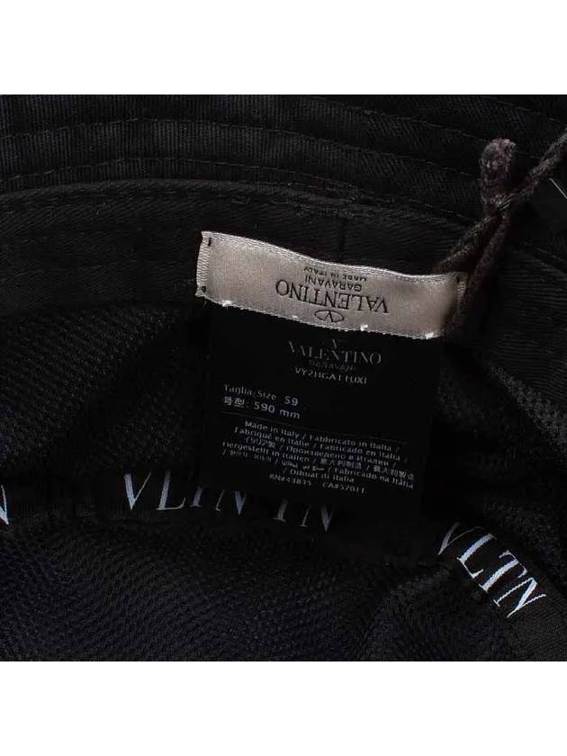 VLTN Logo Bucket Hat Black VY2HGA11UXI - VALENTINO - BALAAN 5