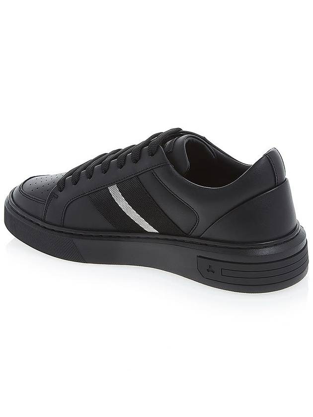 Moony Leather Low Top Sneakers Black - BALLY - BALAAN 4