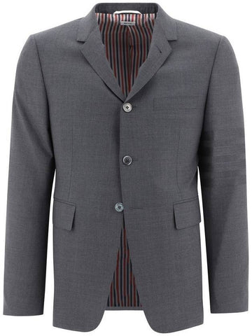 Plain Weave Suiting 4 Bar Classic Sport Jacket Dark Grey - THOM BROWNE - BALAAN 1