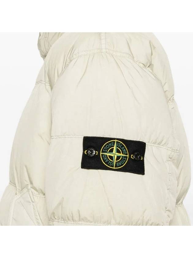 Garment Dyed Crinkle Reps R NY Down Padding Beige - STONE ISLAND - BALAAN 6