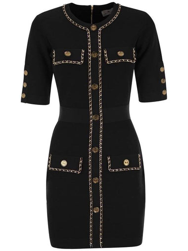 Viscose minidress with chain - ELISABETTA FRANCHI - BALAAN 1