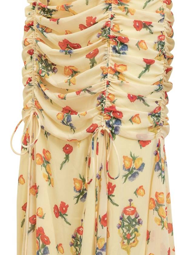 De La Vali Ruched Flower Dress - DE LA VALI - BALAAN 3