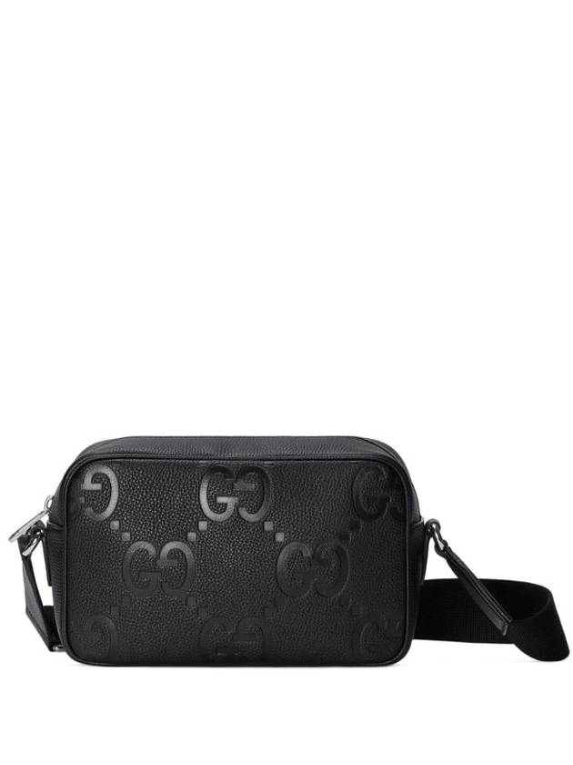 Men's Jumbo GG Messenger Bag Black - GUCCI - BALAAN 1