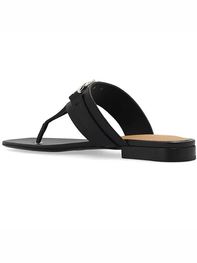 S RIKIS Double Gancini Sandals Black 0753927 - SALVATORE FERRAGAMO - BALAAN 4