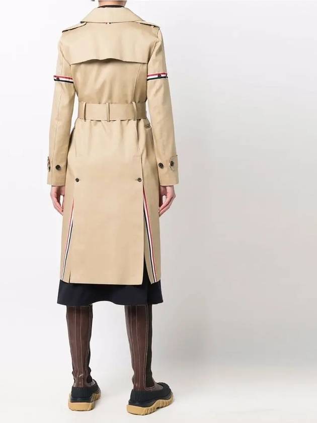 Raw Edge Macintosh Armband High Armhole Trench Beige - THOM BROWNE - BALAAN 4