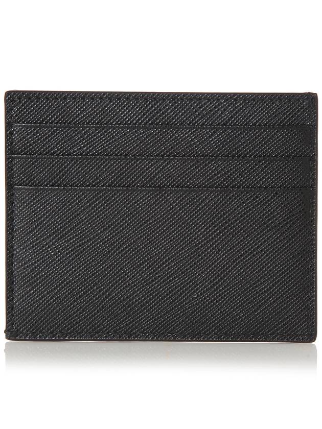 Embossed Triangle Logo Card Wallet Black - PRADA - BALAAN 4