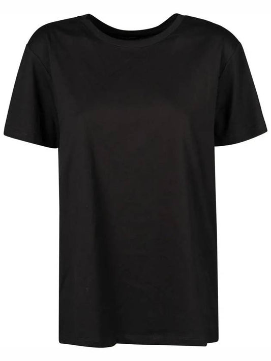 Anax Bag Logo Short Sleeve T-Shirt Black - ISABEL MARANT - BALAAN.