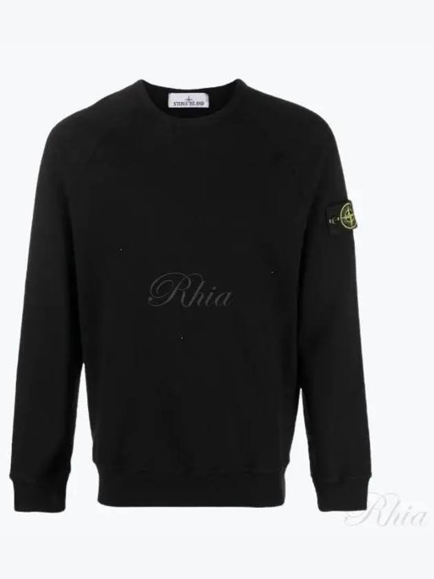 OLD Treatment Wappen Patch Crew Neck Sweatshirt Black - STONE ISLAND - BALAAN 2