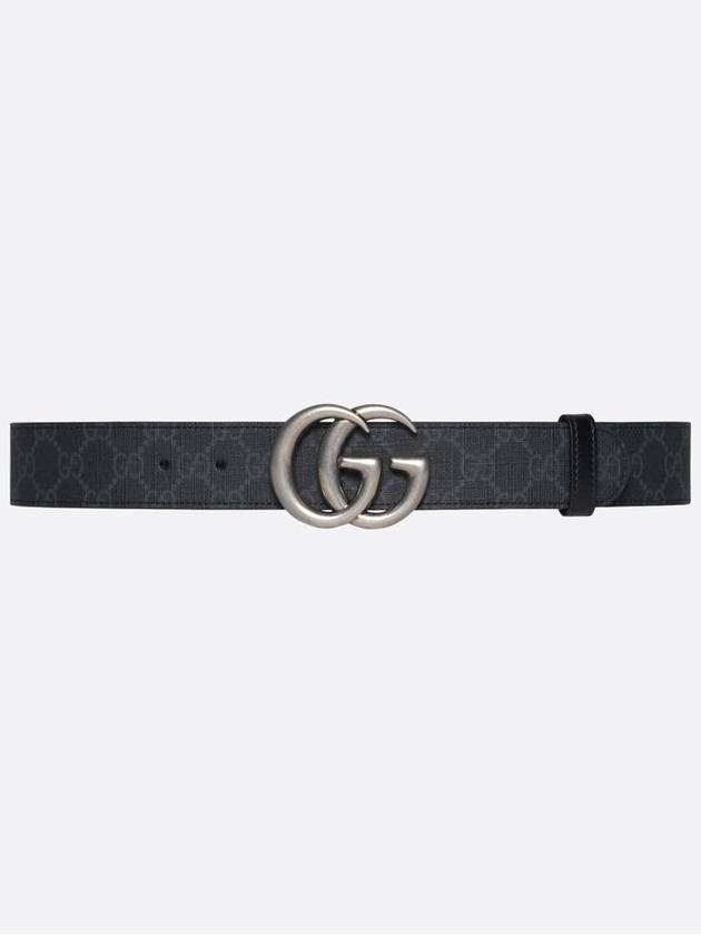 GG Marmont Reversible Leather Belt Black - GUCCI - BALAAN 3