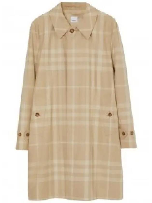 Men s Checked Cotton Long Coat 8068660 1225445 - BURBERRY - BALAAN 1