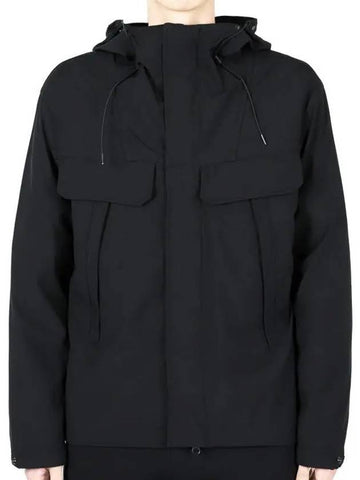 Men's Shell R Double Pocket Hooded Jacket Black - CP COMPANY - BALAAN 1