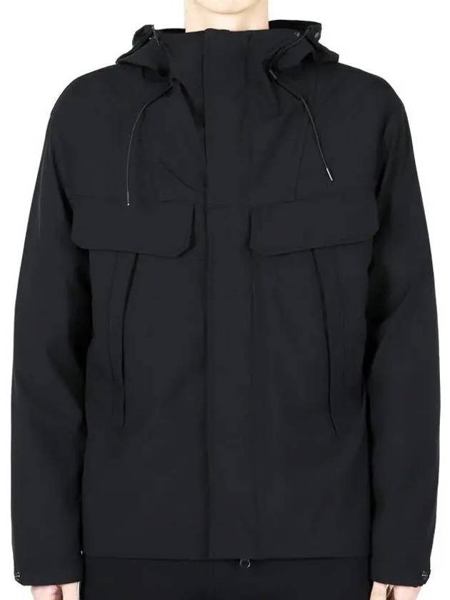 Men's Shell R Double Pocket Hooded Jacket Black - CP COMPANY - BALAAN 3