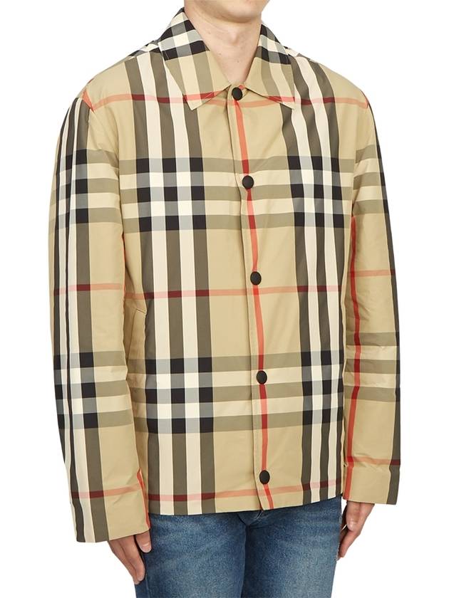 Check Nylon Jacket Beige - BURBERRY - BALAAN 5