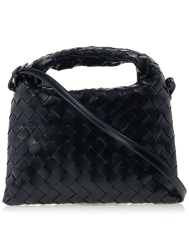 Intrecciato Mini Hop Tote Bag Black - BOTTEGA VENETA - BALAAN 4