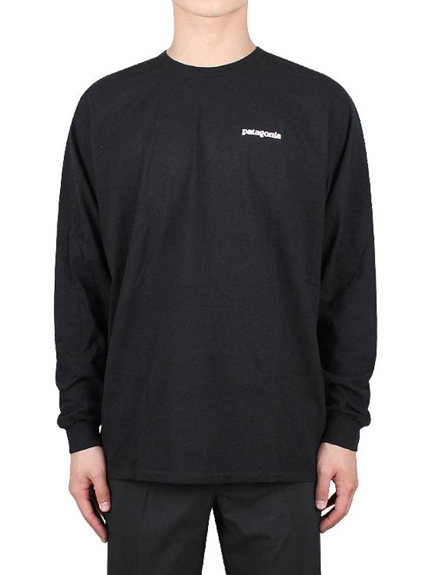 P 6 Responsibili Long Sleeve T-Shirt Black - PATAGONIA - BALAAN 2