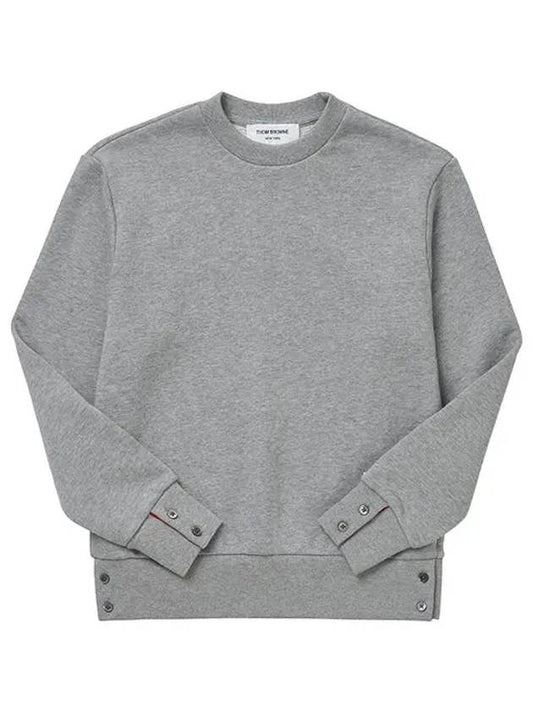 Center Back RWB Stripe Classic Loopback Crewneck Sweatshirt Light Grey - THOM BROWNE - BALAAN 2