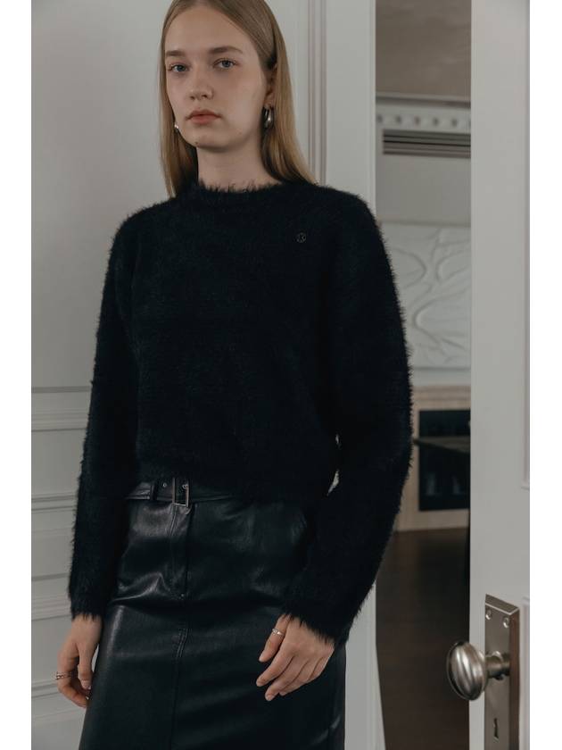 LONG HAIR SOFT SWEATER BLACK - ILROZE - BALAAN 3