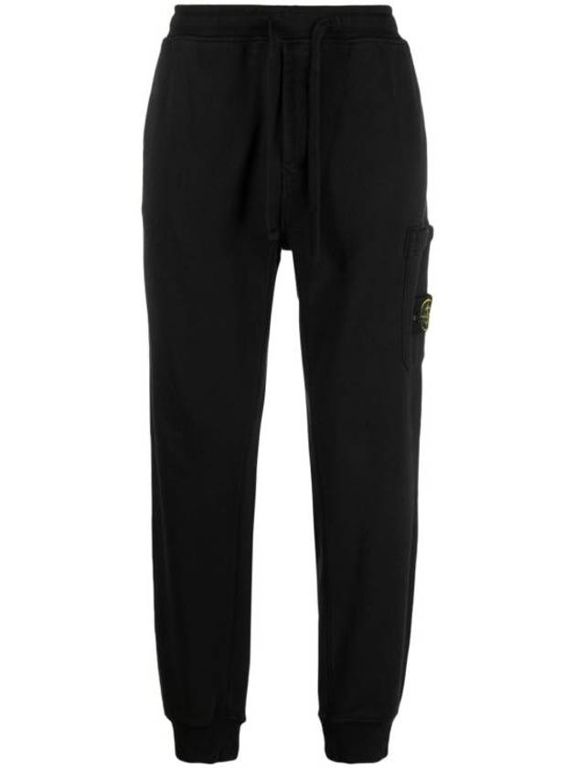 Wappen Patch Drawstring Track Pants Black - STONE ISLAND - BALAAN 2