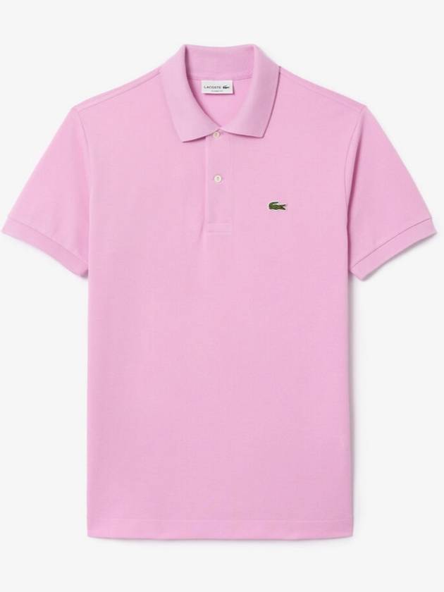 Men's Logo Classic Fit Cotton Short Sleeve Polo Shirt Pink - LACOSTE - BALAAN 2