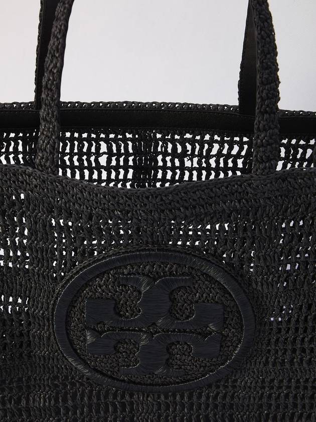 Ella Hand Crocheted Tote Bag Black - TORY BURCH - BALAAN 5