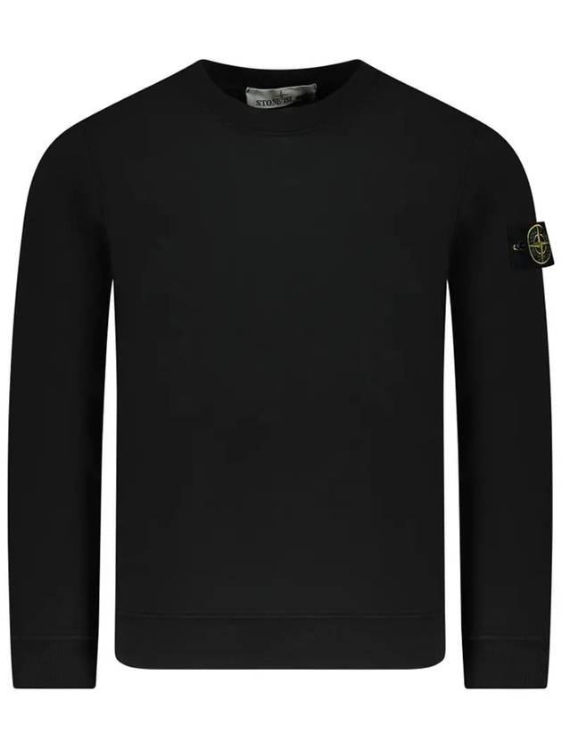 Wappen Patch Garment Dyed Sweatshirt Black - STONE ISLAND - BALAAN 3