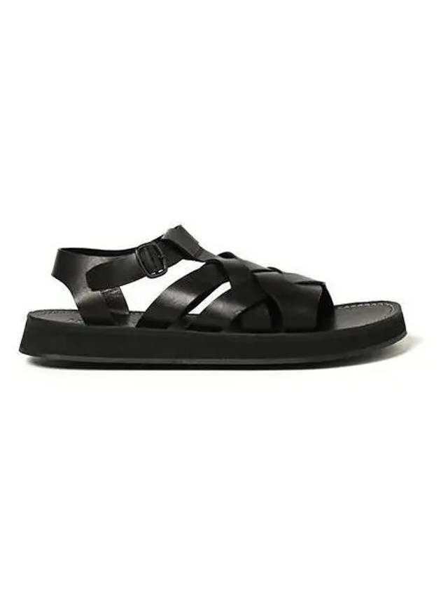 sandals women fisherman flat black brown - HEREU - BALAAN 1