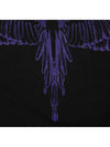 Purple Wings Print Cotton Sweatshirt Black - MARCELO BURLON - BALAAN 6