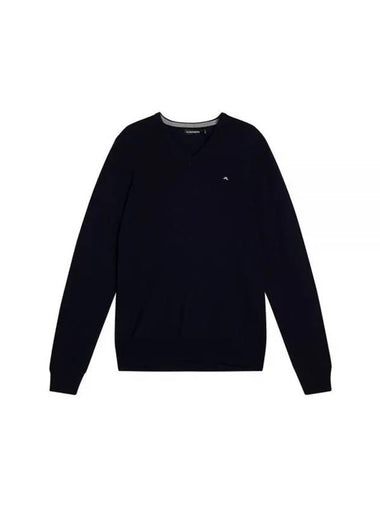 Lymann Merino V-Neck Knit Top Black - J.LINDEBERG - BALAAN 1