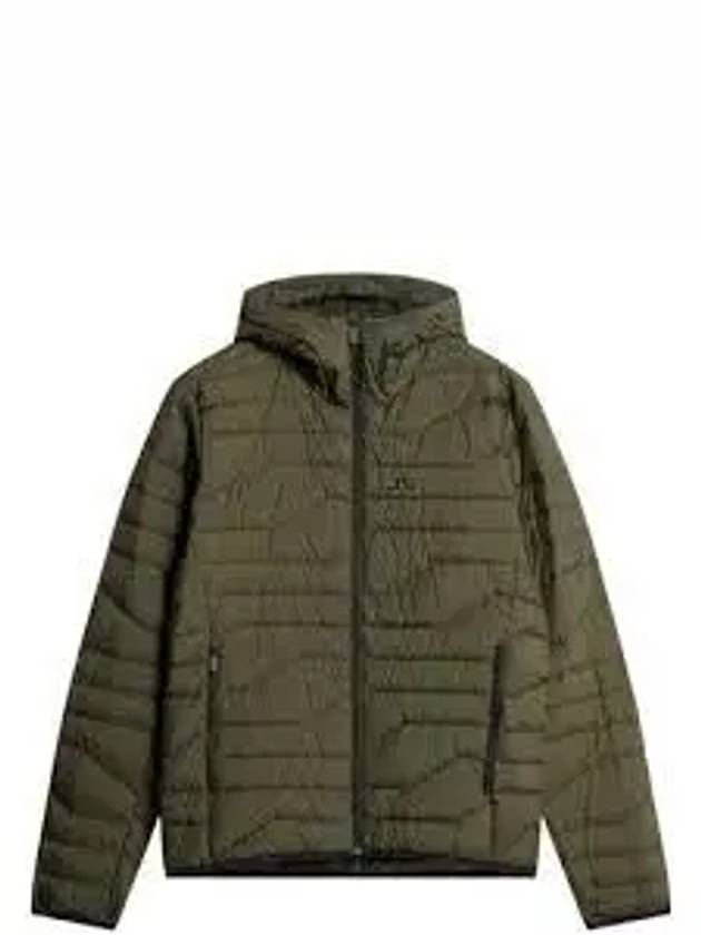 Men's Cliff Light Down Hooded Jacket Forest Green - J.LINDEBERG - BALAAN 2