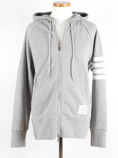 diagonal hood zip up - THOM BROWNE - BALAAN 1