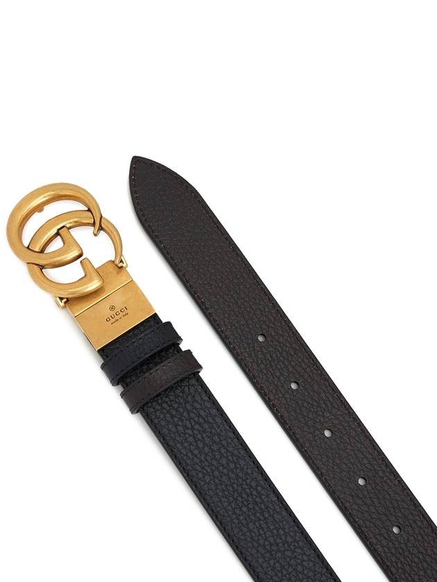 Double G Buckle Reversible Belt Black - GUCCI - BALAAN 5