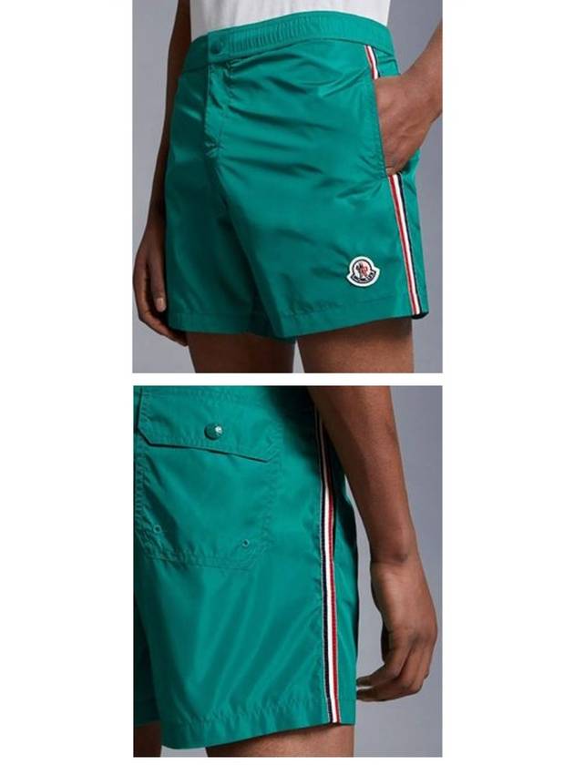 Logo Swim Shorts Emerald Green - MONCLER - BALAAN 6