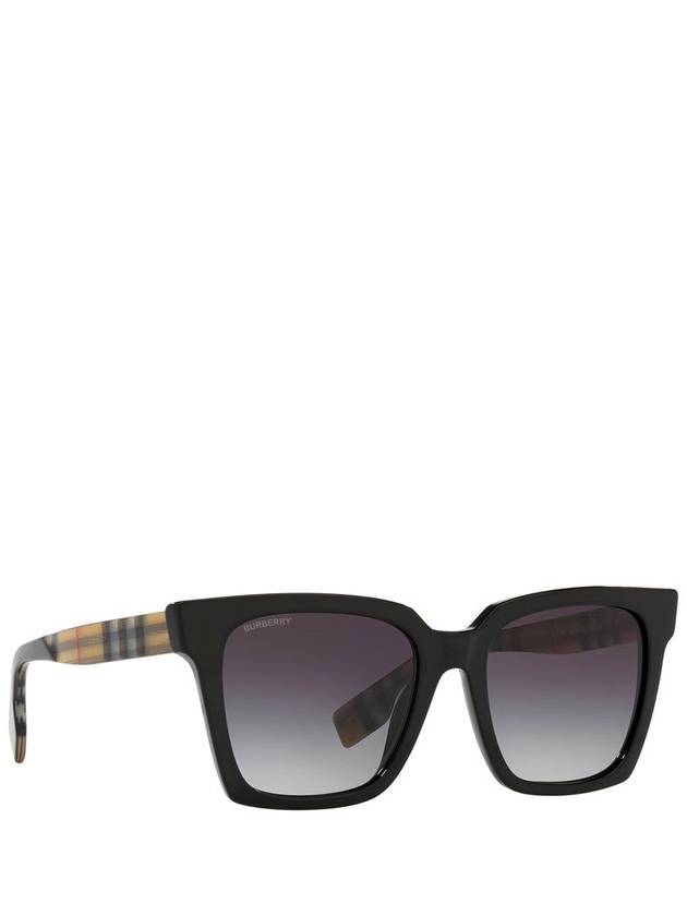 Eyewear Check Temple Square Sunglasses Black - BURBERRY - BALAAN 3