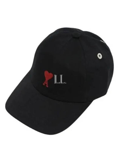 De Coeur Embroidered Logo Ball Cap Black - AMI - BALAAN 2