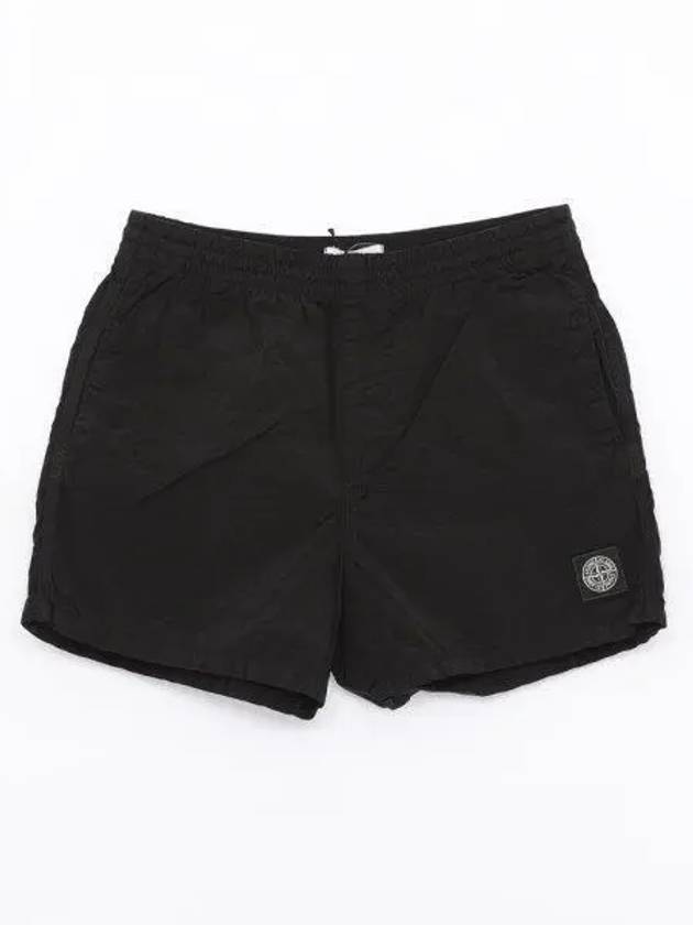 Kids Nylon Metal Swim Short Black - STONE ISLAND - BALAAN 2