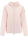 Fegeo Logo Patch Zip Up Hoodie Light Pink - MONCLER - BALAAN 2