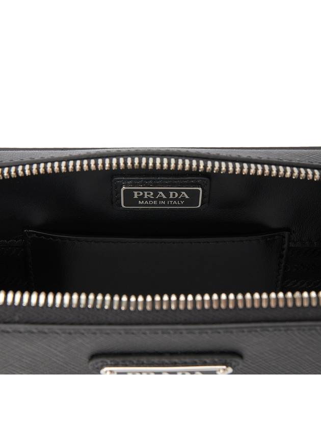 Brique Saffiano Leather Cross Bag Black - PRADA - BALAAN 8