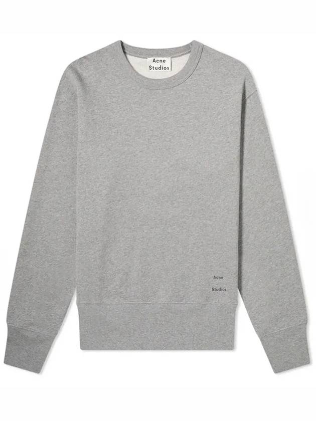 Logo Print Crew Neck Sweatshirt Melange Grey - ACNE STUDIOS - BALAAN 3