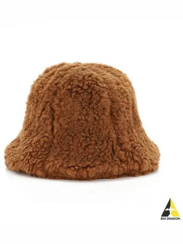 Logo Patch Shearling Hat Brown Blue CACCXSAC008 WVN016 - SUNNEI - BALAAN 1